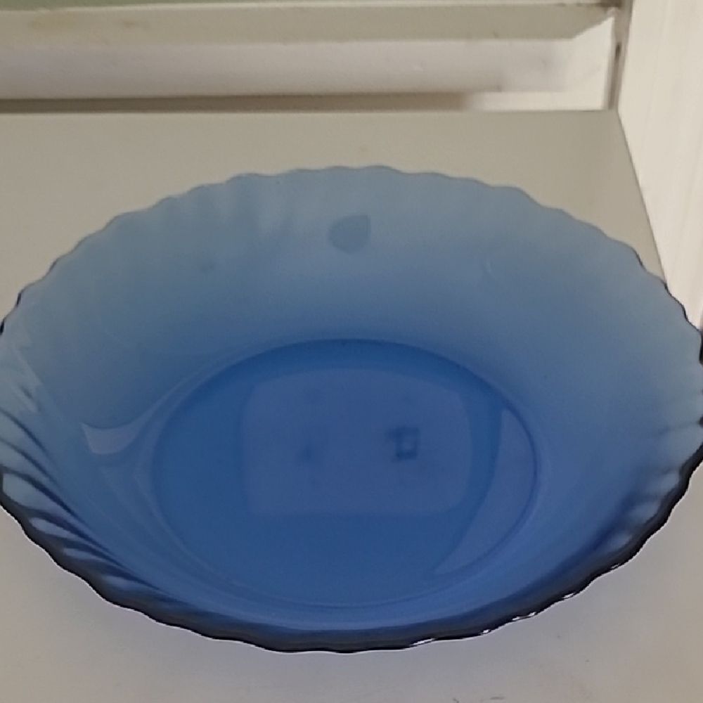 small Scalloped Blue Bowl
